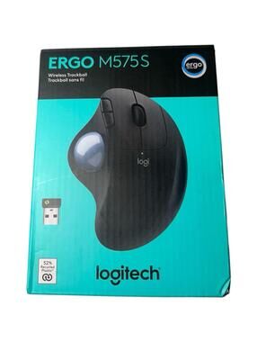Logitech Ergo M575S Wireless Bluetooth Trackball Mouse Black - NEW / Open Box